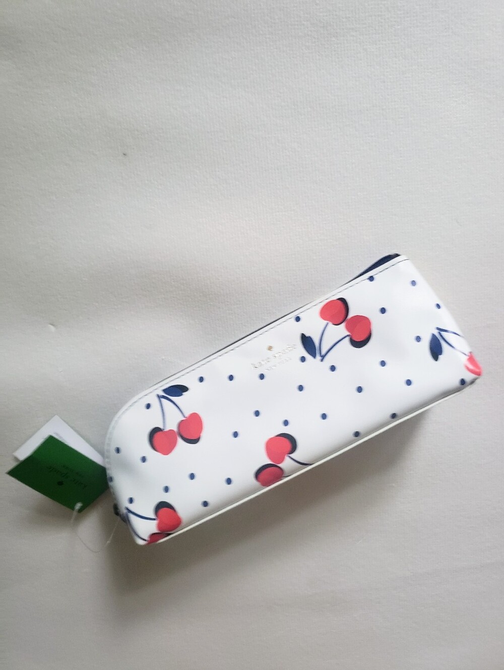 Kate Spade New York Cherry Print Pencil Case NWT Makeup Bag
